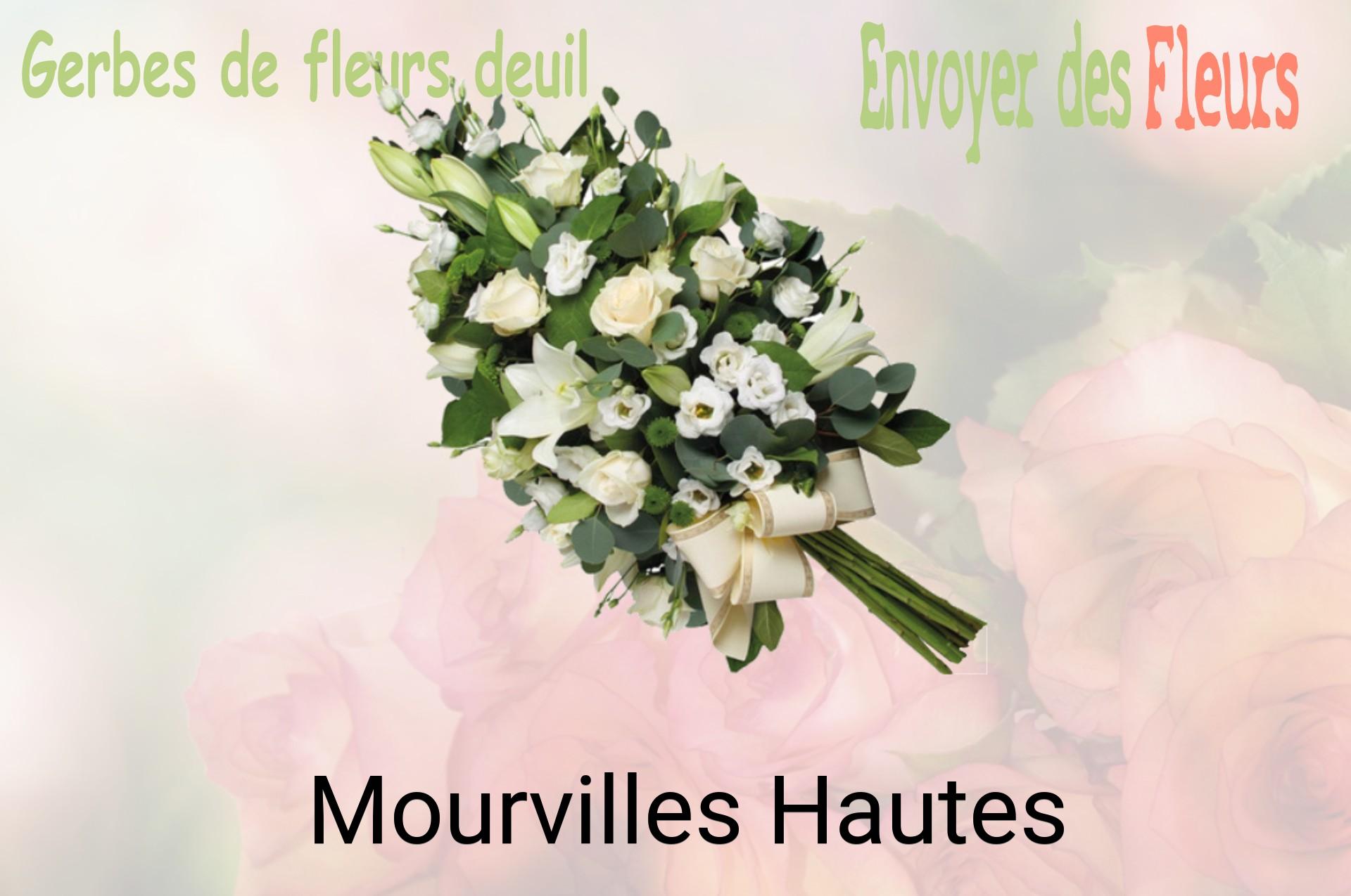 Gerbe de fleurs de deuil livrée à Mourvilles-Hautes